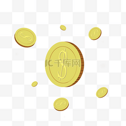 金币钱硬币装饰元