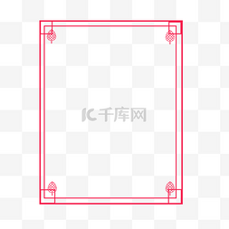 简约红色中国风边框对话框