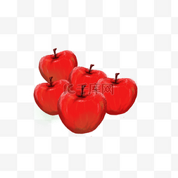 一堆红色苹果免抠图
