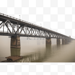 横跨黄河的大桥壮观