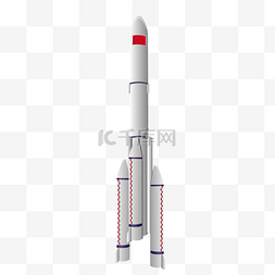白色的火箭装饰插画