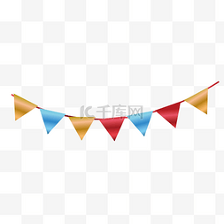 扁平化横幅节日庆祝彩旗