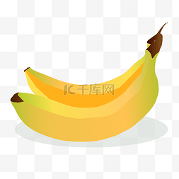 黄色的香蕉装饰插画