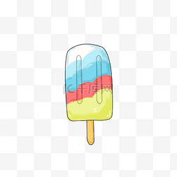 手绘夏季饮品图片_彩色冰棍雪糕元素