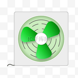 扇叶扇图片_绿色三叶散热器