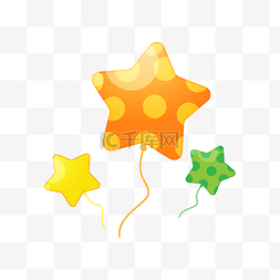 五角星儿童节气泡气球