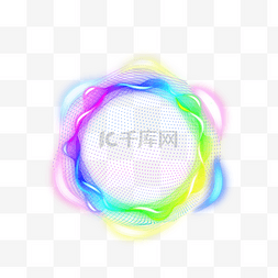 彩虹色环抽象光效果