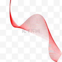 装饰线条卡通图片_红色的线条免抠图