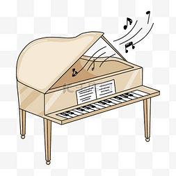 音符插画图片_美妙的音乐钢琴插画