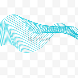曲线名片底纹图片_蓝色波浪曲线