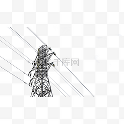 电线线路图片_危险的高压电线塔
