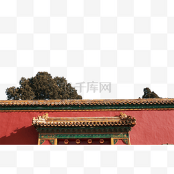 北京颐和园白塔图片_故宫大门和松树