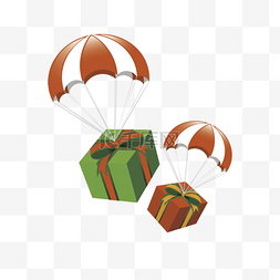下坠图片_圣诞节下坠降落伞礼物