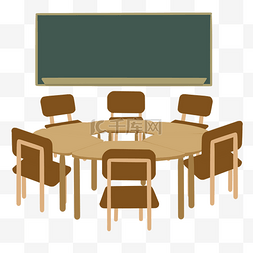 学校教室课堂书桌同桌黑板教具讲