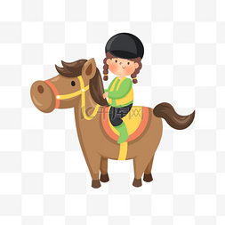 王子骑马图片_手绘骑马的女孩