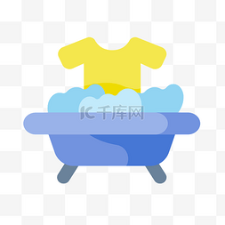 小图标图片_小清新浅色系洗衣服小图标