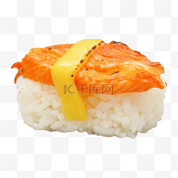 三文鱼寿司饭团美食实物图