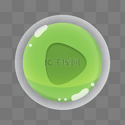 按钮图片_绿色气泡播放按钮
