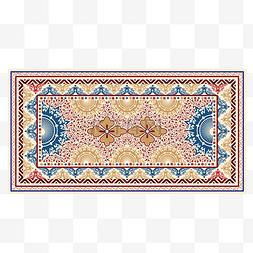 矢量古典中式花纹地毯