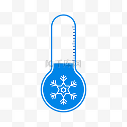 蓝色雪花图片_低温温度计