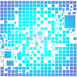 分布图片_科技方块5分布方格