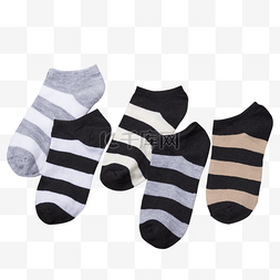 五双彩色条纹袜子