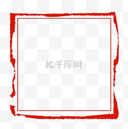 中国风边框图片_中国风红色印章边框