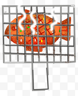 美味的烤鱼的插画
