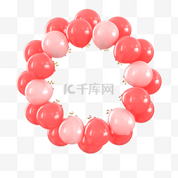 节日气球氛围图片_婚礼装饰红色气球