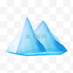 棱形立体图片_立体蓝色冰山