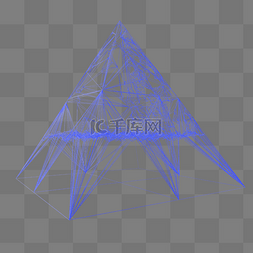 科技线条背景装饰图片_C4D锥形科技线条立体装饰