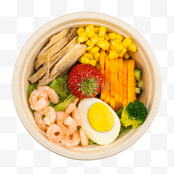 虾仁蔬菜水果健身餐减脂餐