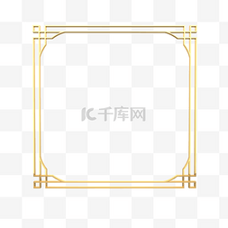 C4D简约金色边框