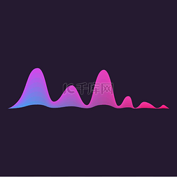 音频图片_彩色音频声波