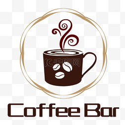 餐饮logo、图片_棕色咖啡杯LOGO