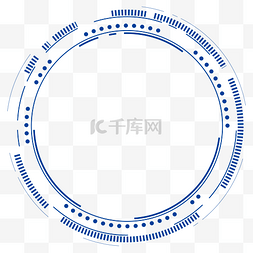 科技圆图片_深蓝色矢量科技圆环