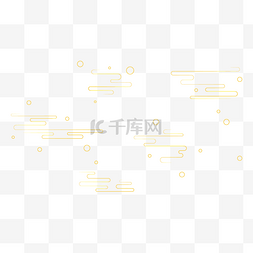 装饰吉祥纹图片_中式淡金色祥云装饰