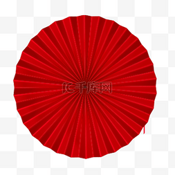 红色折扇图片_圆形折扇