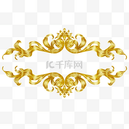 金色花边框欧式古典纹
