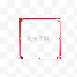 红色中国风新年图片_C4D春节红色中国风边框