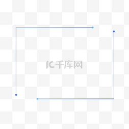 蓝色渐变简约边框