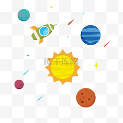 宇宙卡通图片_卡通太空素材