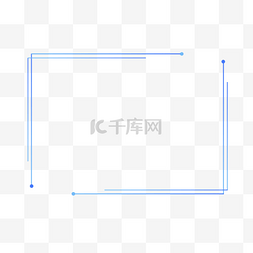 蓝色渐变简约边框