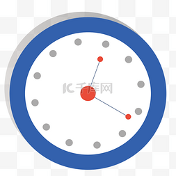 蓝色圆弧创意时间钟表元素