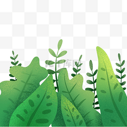 绿色树叶装饰图图片_绿色茂密丛林大树叶装饰png免抠图