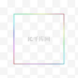 爆炸炫彩水墨图片_正方形炫彩简约边框