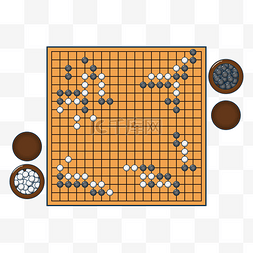 围棋心型图片_围棋棋盘矢量