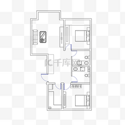 户型图片_黑色线条户型图