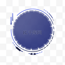 深色渐变科技圆边框