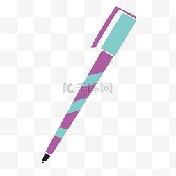 紫蓝色中性笔插图